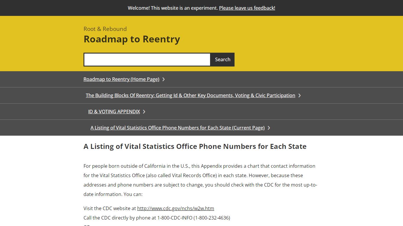 A Listing of Vital Statistics Office Phone Numbers for Each State